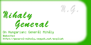 mihaly general business card