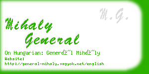 mihaly general business card